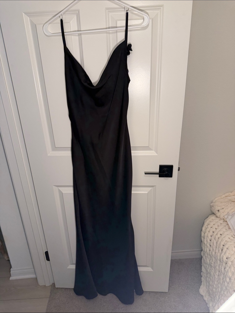 Cider Black Cowl Slip Maxi Dress